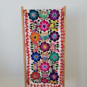 Embroidery Floral, Peruvian Hand-Woven Table Runner |Multi Color Flowers Peruvia